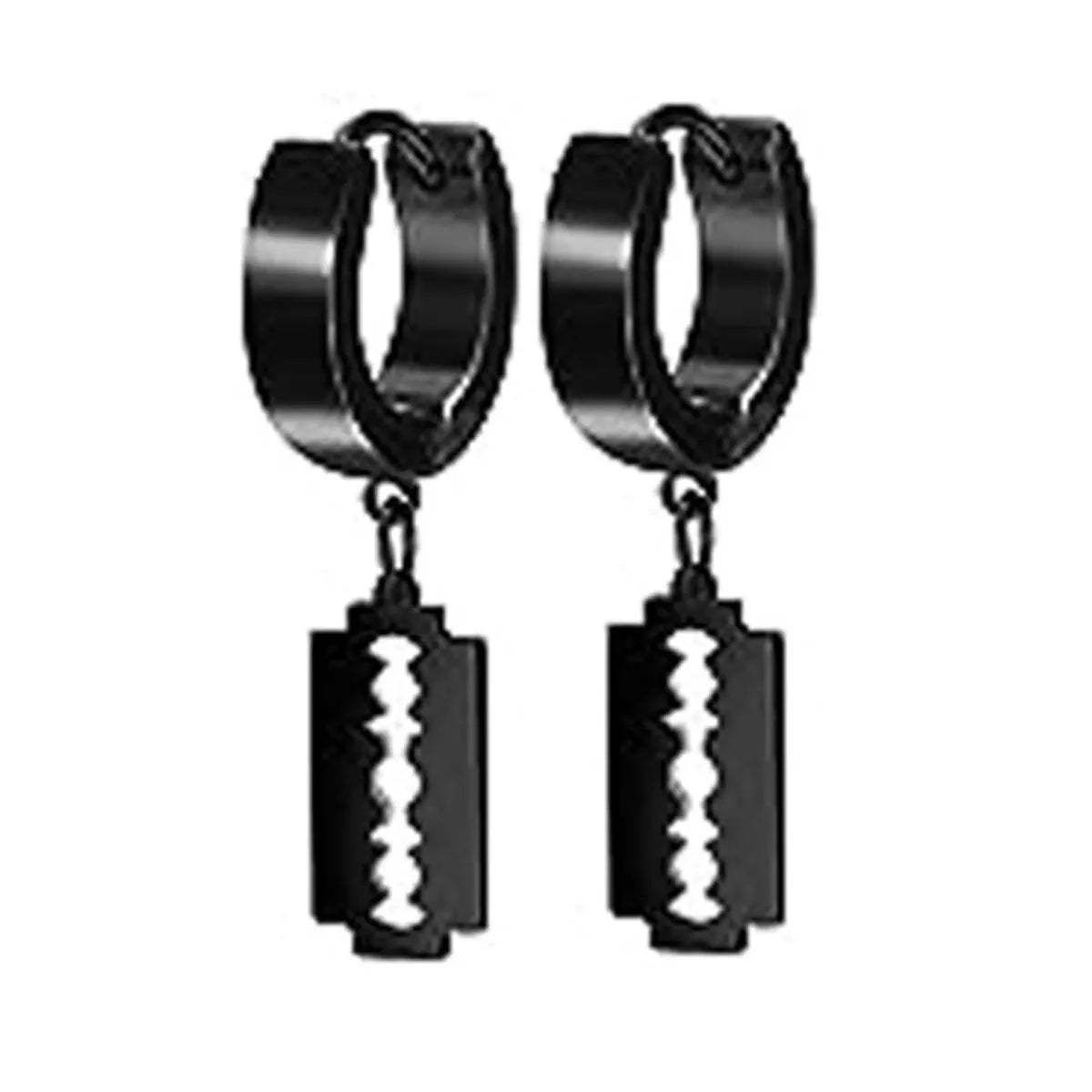 22 piece black men's earring set stainless steel small hug circle earrings cross studs and earrings