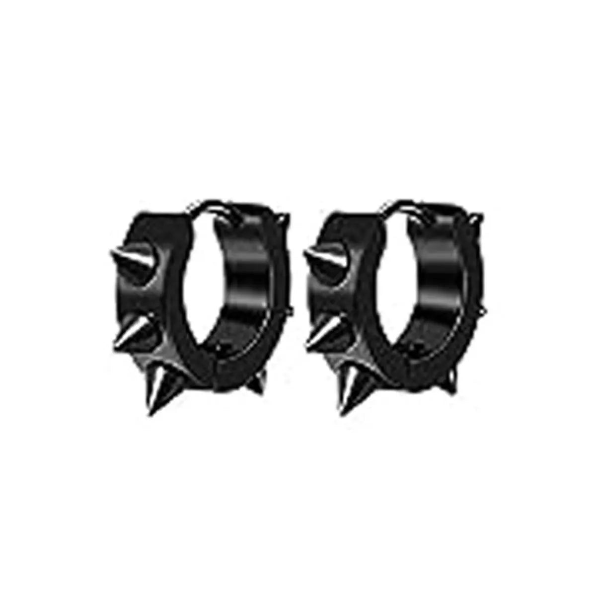 22 piece black men's earring set stainless steel small hug circle earrings cross studs and earrings
