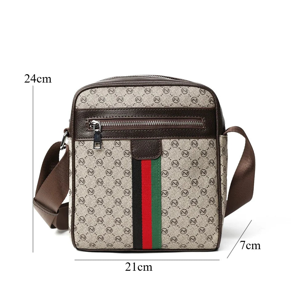 Men's Crossbody Bags Square Shoulder Messenger Bag Male Sling Bag Purse