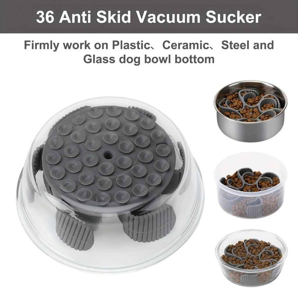 Pet Feeder Plugin Powerful Suction Cup Slow Food Anti Choking Bowl Convenient Easy Clean Extended Dogs Eating Time Pet Supplies