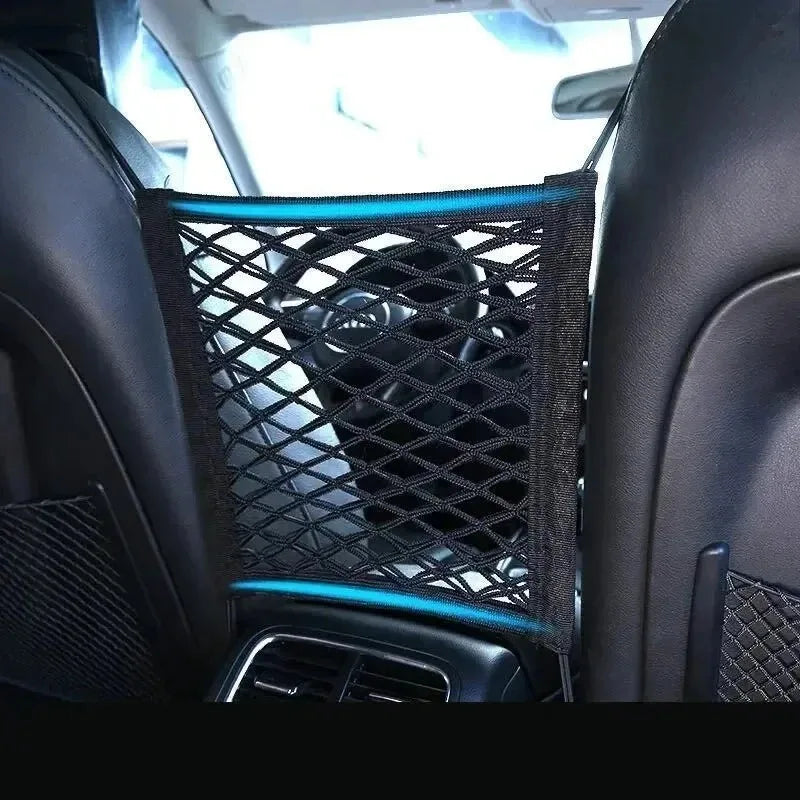 Motorcycle Cargo Net High Elastic Double Layer Motorcycle Net for Helmet Storage 10"X11" Bungee Cargo Net with Hooks Luggage Net