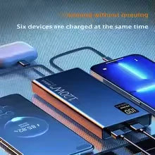 4-in-1 Power Bank 120W 500000mAh High Capacity With Cables Super Fast Charging Portable Charger For iPhone Samsung Xiaomi 2026