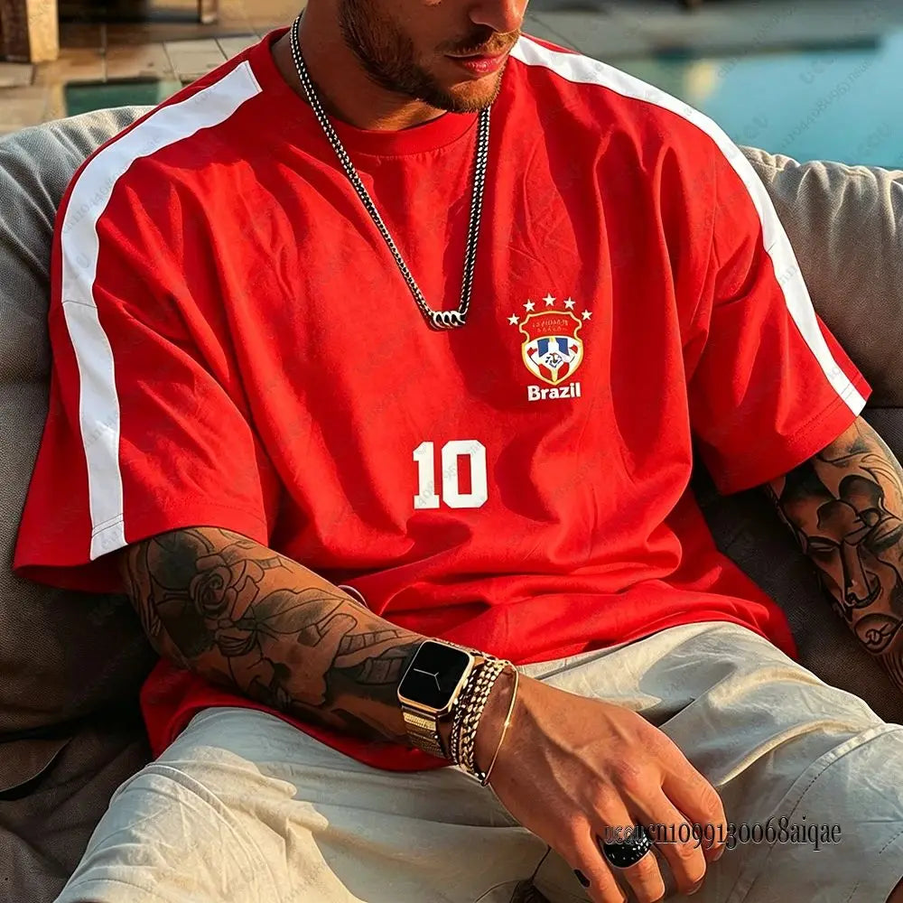 Summer New Brazil Football Jersey for Men's 2026