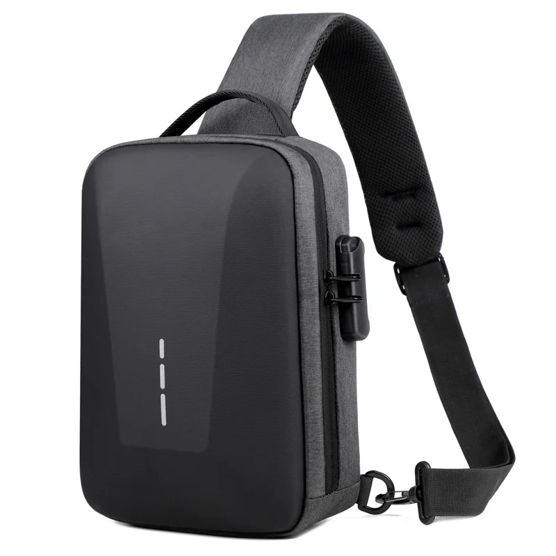 Anti-theft Combination Lock Chest Packs With USB Charging Port