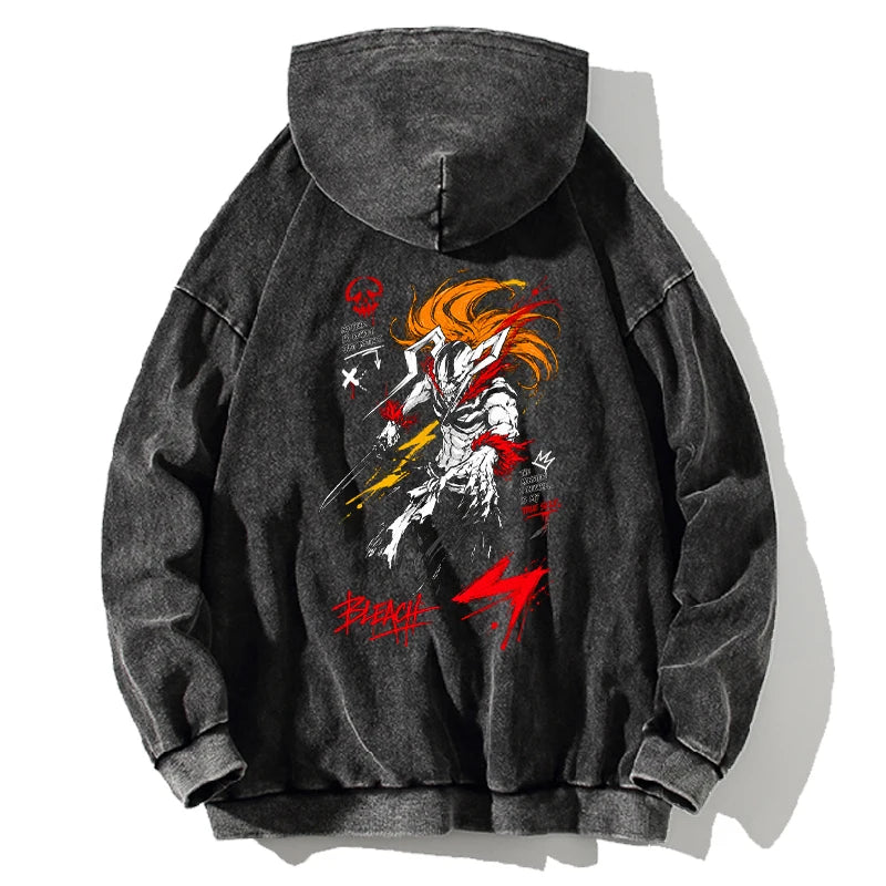 Ichigo Kurosaki BLEACH Manga Graphic Hoodie Vintage