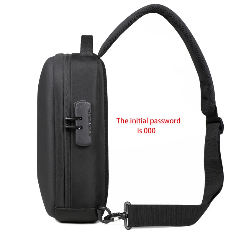 Anti-theft Combination Lock Chest Packs With USB Charging Port