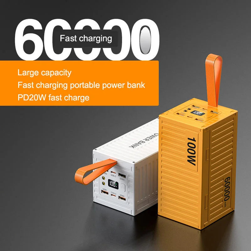 60000mAh Power Bank Fast Charging 22.5W PD QC 3.0 Charger Powerbank Large Battery Capacity Powerbank baseus