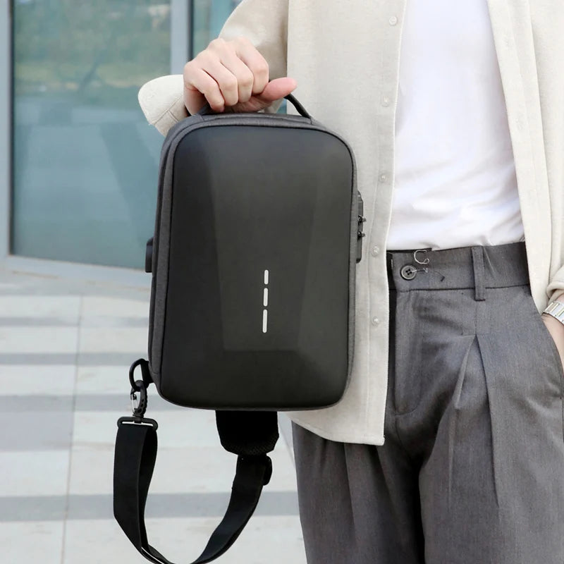 Anti-theft Combination Lock Chest Packs With USB Charging Port