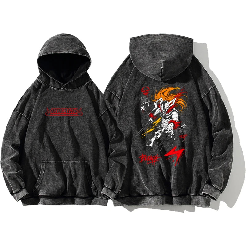 Ichigo Kurosaki BLEACH Manga Graphic Hoodie Vintage