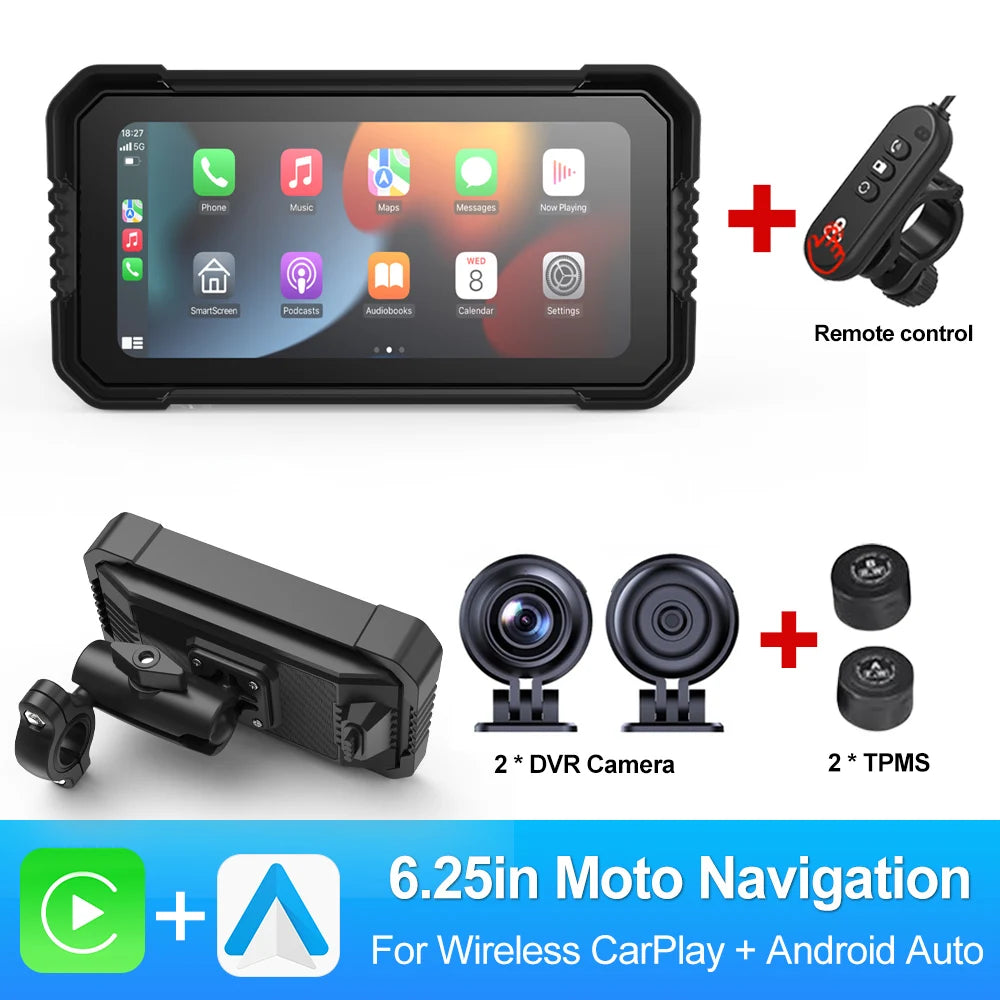 Motorcycle Smart GPS & CarPlay Display 🏍️