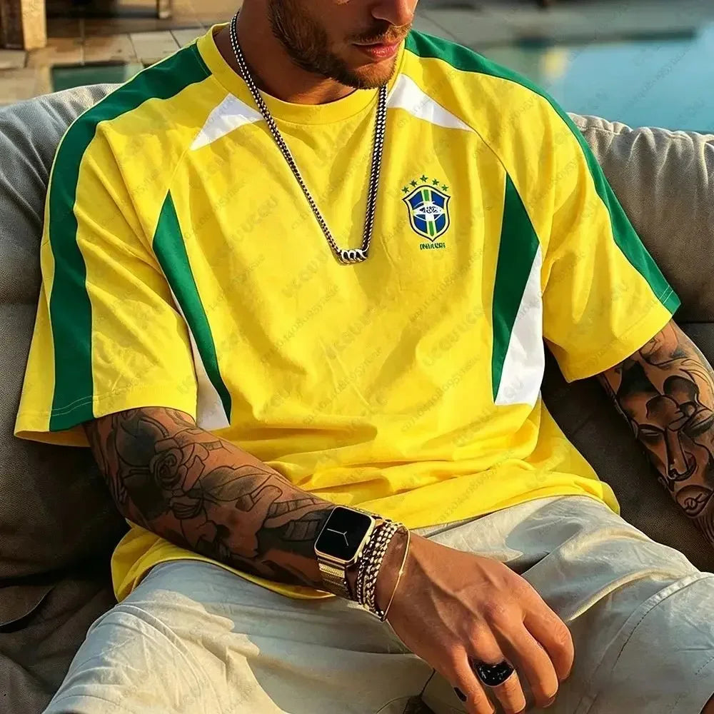 Summer New Brazil Football Jersey for Men's 2026