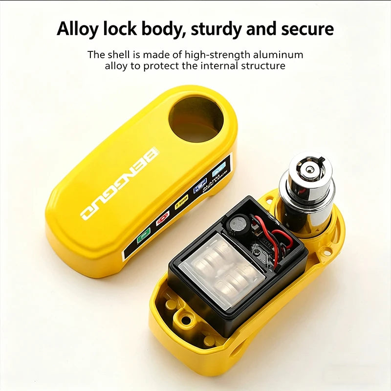 Motorcycle Alarm Disc Lock Anti Theft 110dB Waterproof Motorcycle Disc Brake Lock Aluminum Alloy for Scooter Bike Motor Parts