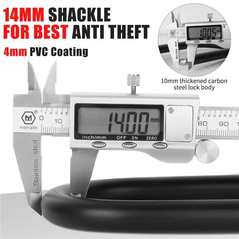 WEST BIKING Bike Lock Anti-theft Bicycle U Lock MTB Road Mountain Bicycle Accessories U-Locks Cycling Steel Security Bike Locks