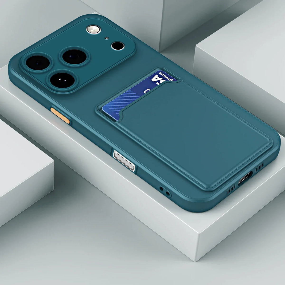 Soft Silicone Wallet Card Holder Phone Case for iPhone 17 Air 16 15 14 Plus 13 12 Mini 11 Pro 16E XS Max XR Slot Bag Back Cover