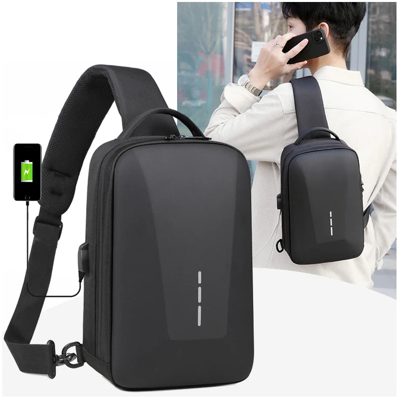 Anti-theft Combination Lock Chest Packs With USB Charging Port