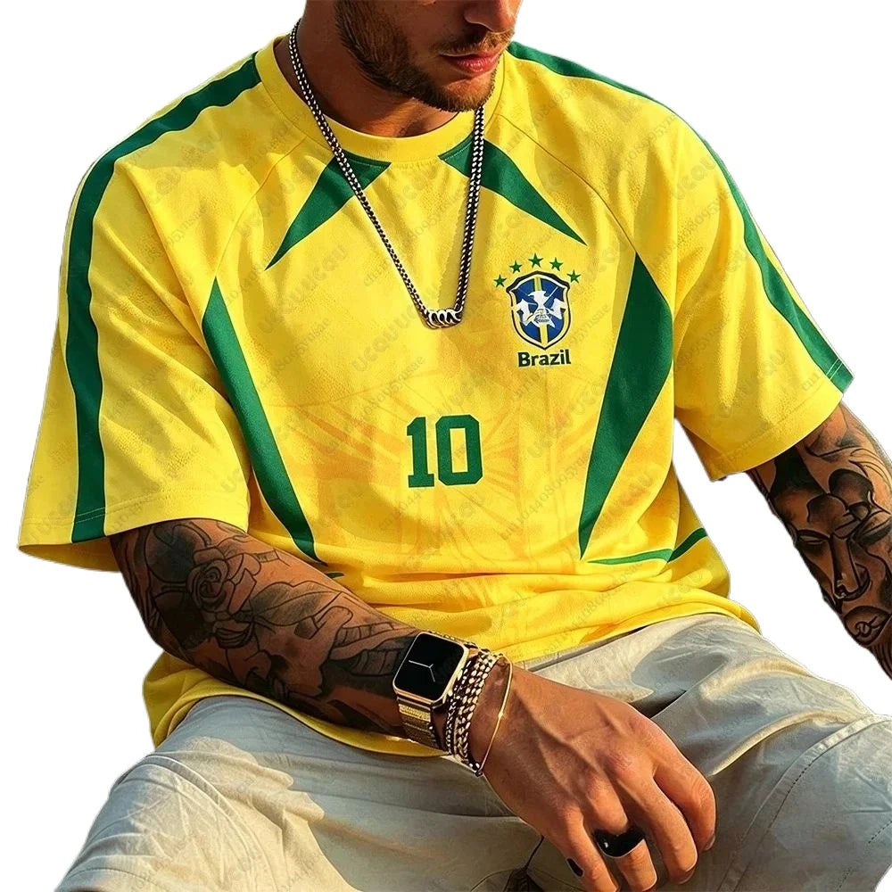 Summer New Brazil Football Jersey for Men's 2026