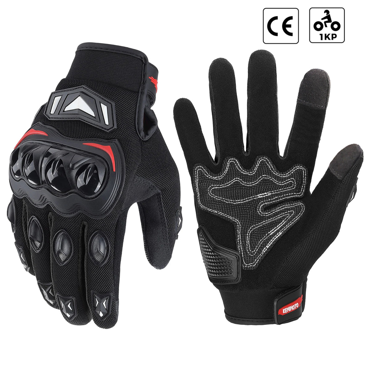 Motorcycle Gloves CE Riding Gloves Knuckle Touchscreen