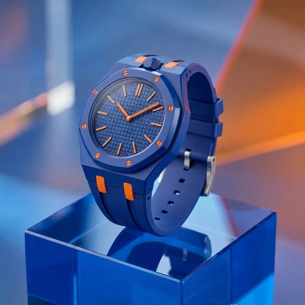 Hot Selling Pocket Quartz Watch Octagonal Pop Style Neck Movement Candy Color Niche Personality Removable Rubber strap Watch