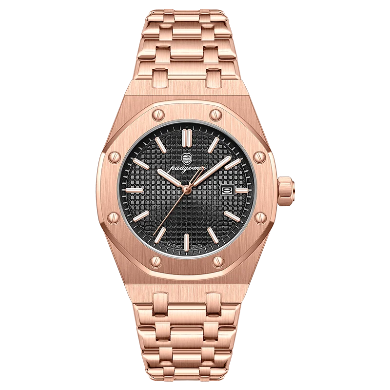 Customized Watch PAAZOMU Business Man Wristwatch Waterproof Luminous Date Men Watch Stainless Steel Quartz Watches For Men Reloj