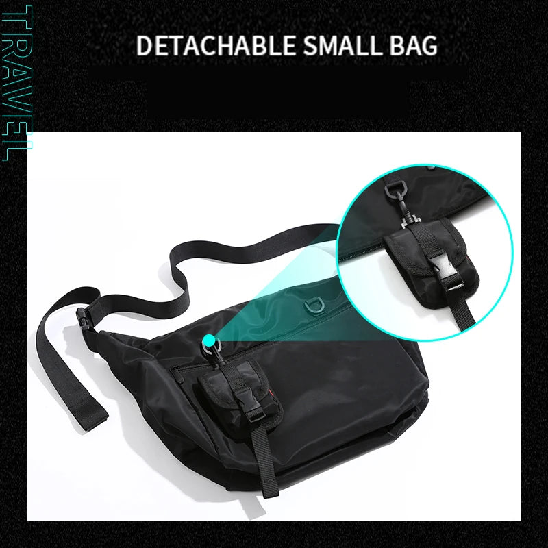 MOYYI INS Korean Style Men Messenger Bags Women Travel Casual Large