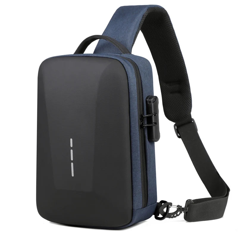Anti-theft Combination Lock Chest Packs With USB Charging Port