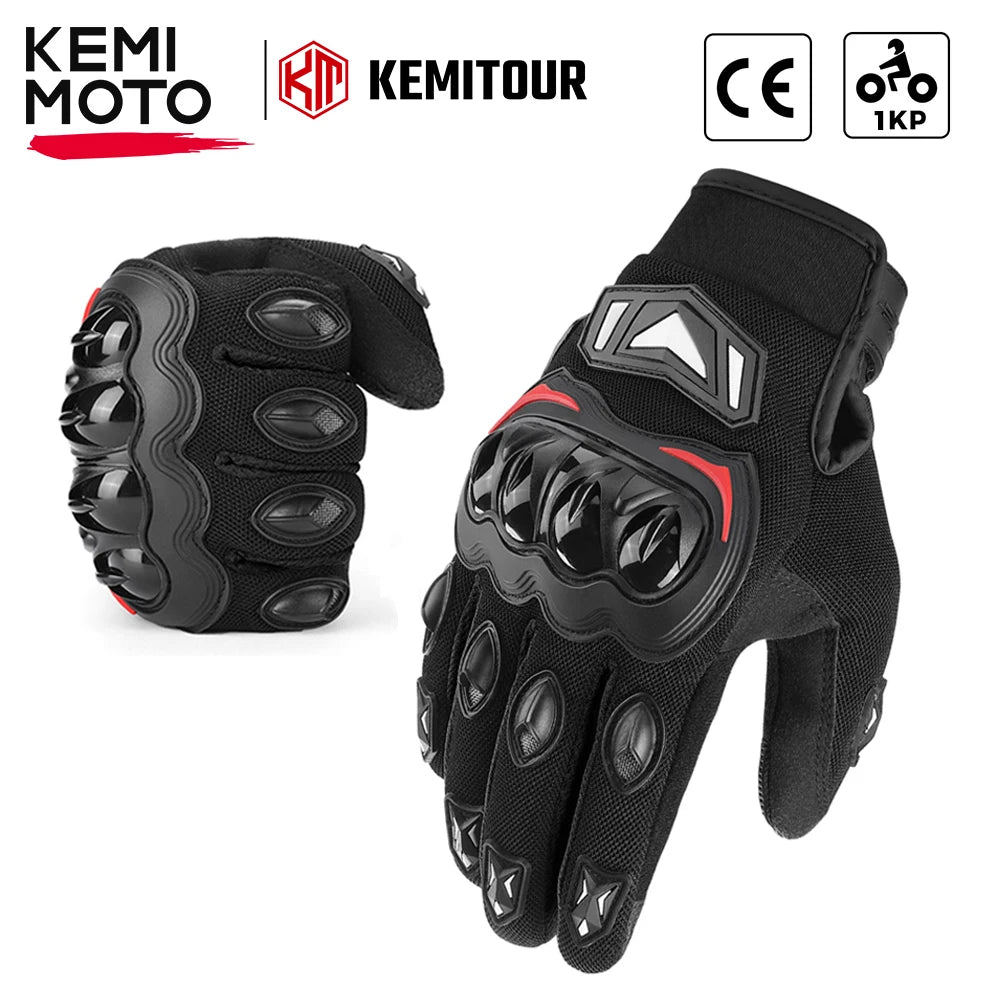 Motorcycle Gloves CE Riding Gloves Knuckle Touchscreen