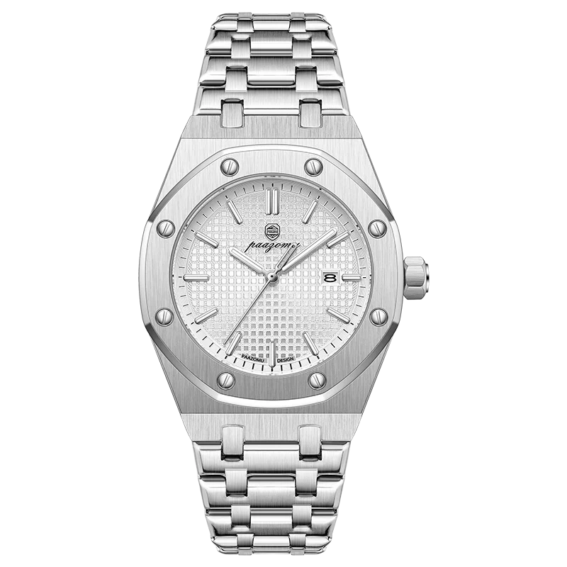 Customized Watch PAAZOMU Business Man Wristwatch Waterproof Luminous Date Men Watch Stainless Steel Quartz Watches For Men Reloj