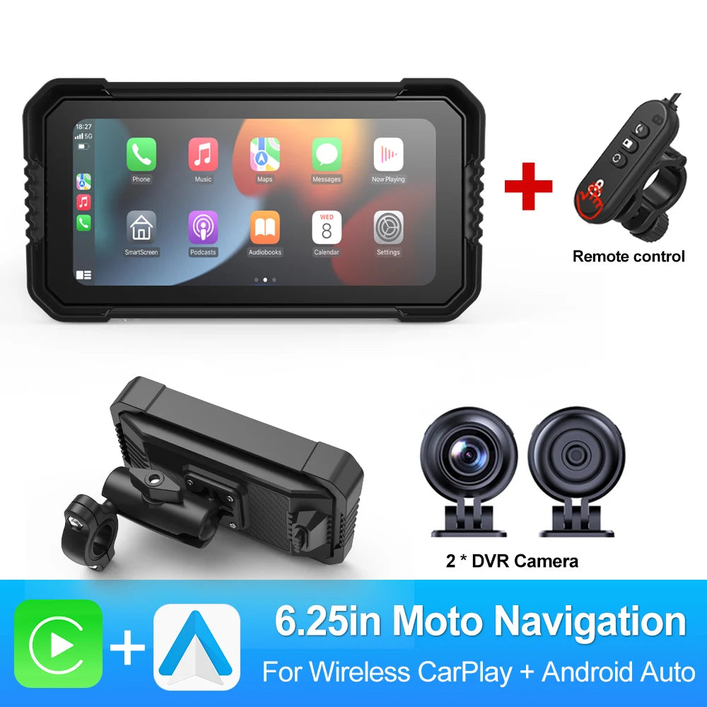 Motorcycle Smart GPS & CarPlay Display 🏍️