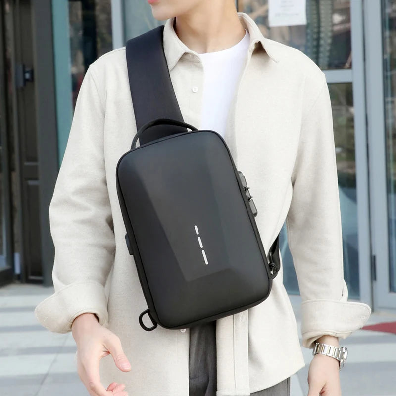 Anti-theft Combination Lock Chest Packs With USB Charging Port