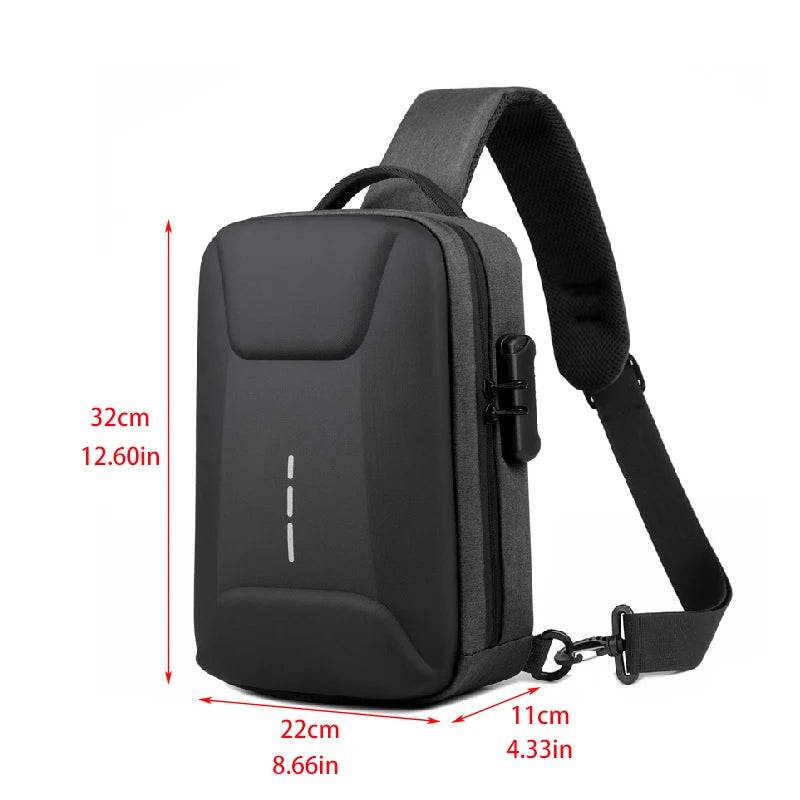 Anti-theft Combination Lock Chest Packs With USB Charging Port