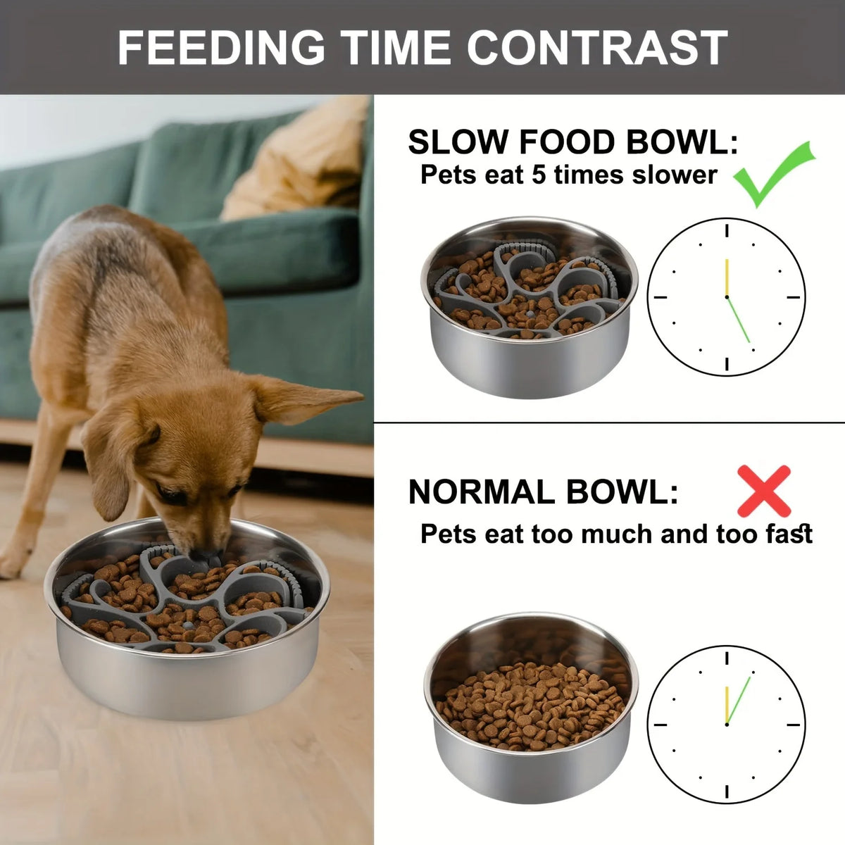 Pet Feeder Plugin Powerful Suction Cup Slow Food Anti Choking Bowl Convenient Easy Clean Extended Dogs Eating Time Pet Supplies