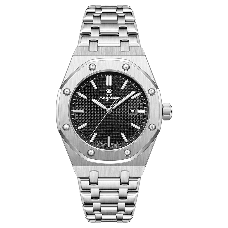 Customized Watch PAAZOMU Business Man Wristwatch Waterproof Luminous Date Men Watch Stainless Steel Quartz Watches For Men Reloj