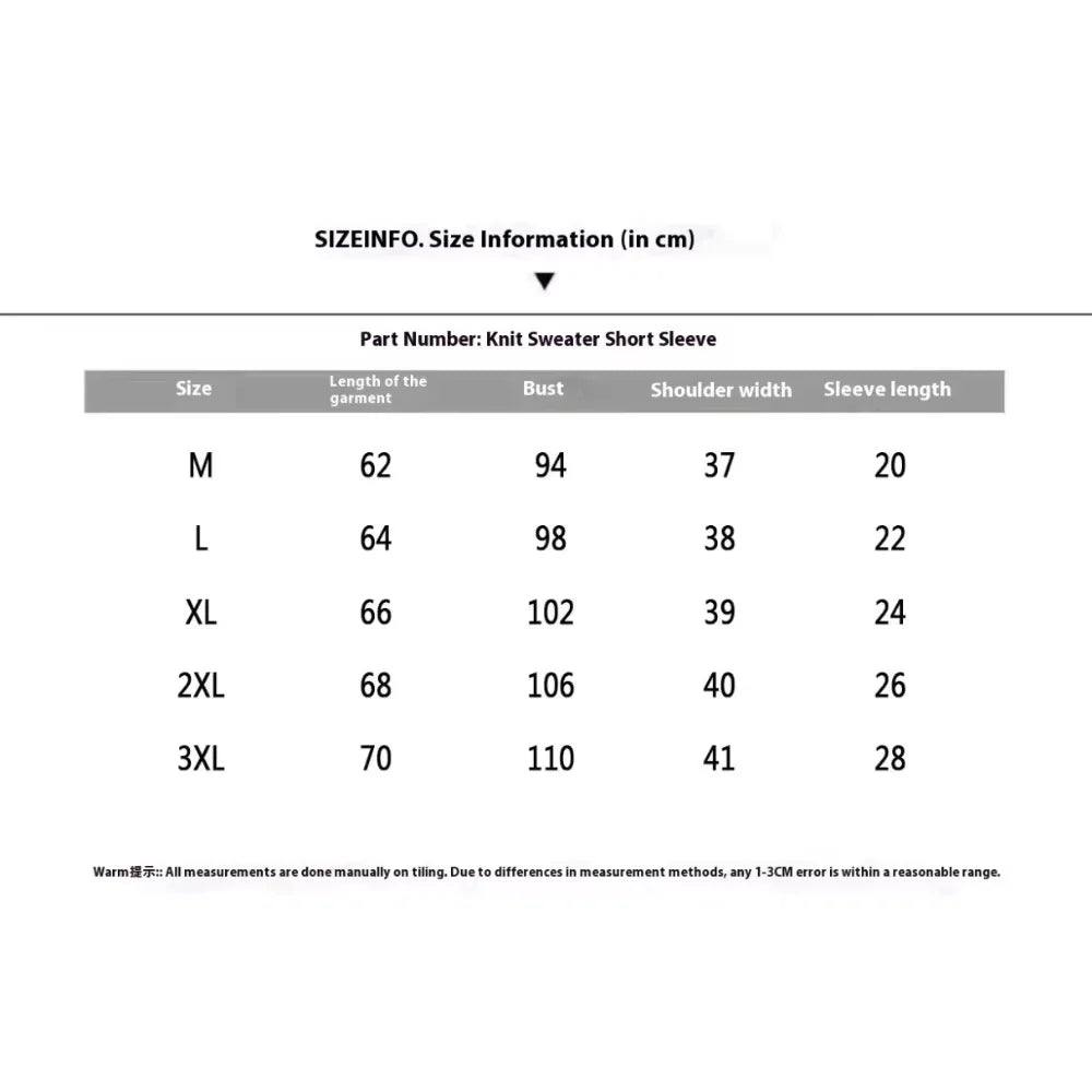 Summer New Men Knitted Shirts Short Sleeve Polo T-Shirts