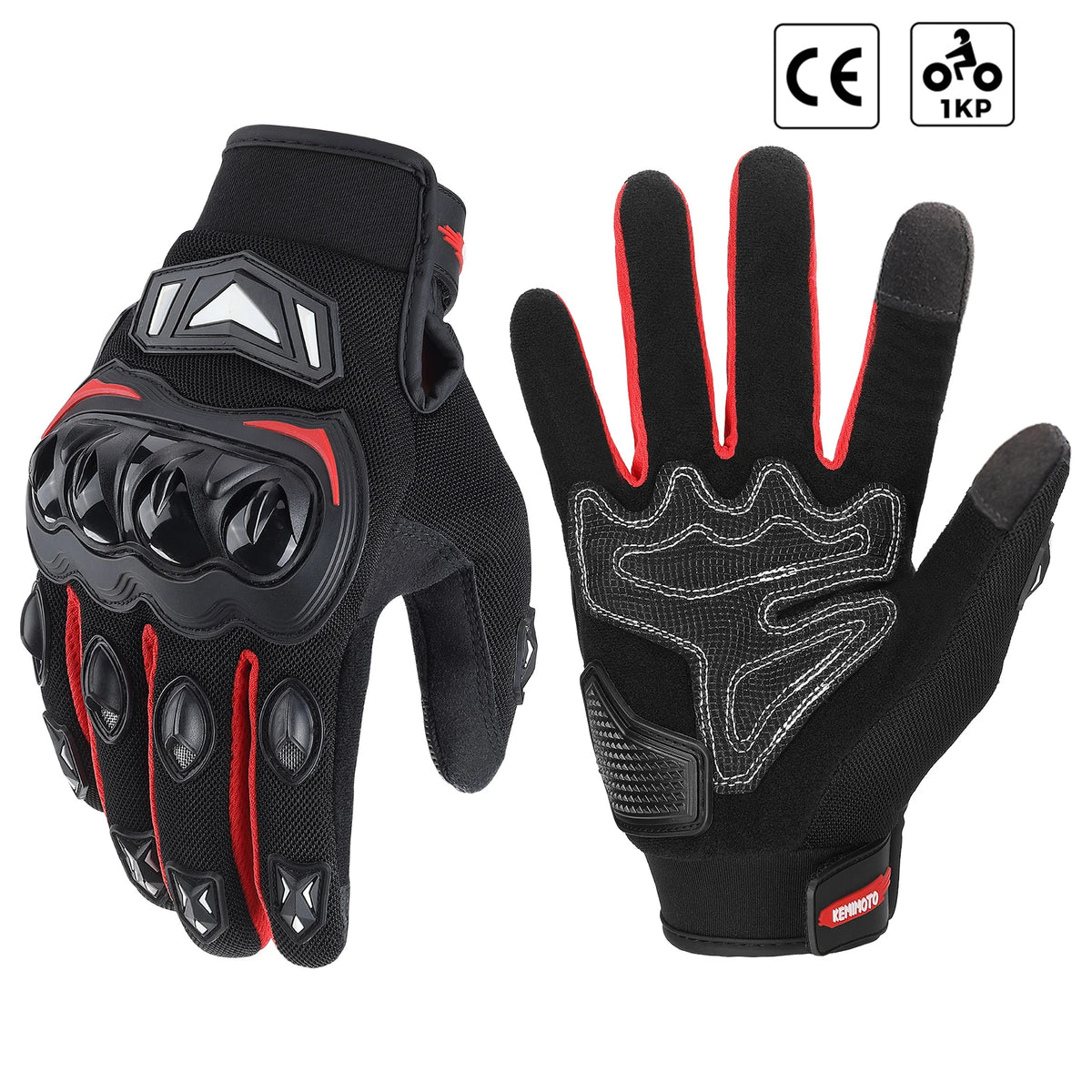 Motorcycle Gloves CE Riding Gloves Knuckle Touchscreen
