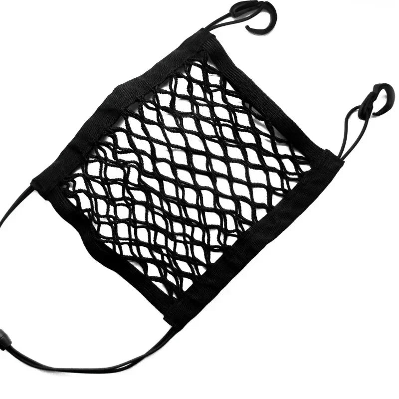 Motorcycle Cargo Net High Elastic Double Layer Motorcycle Net for Helmet Storage 10"X11" Bungee Cargo Net with Hooks Luggage Net