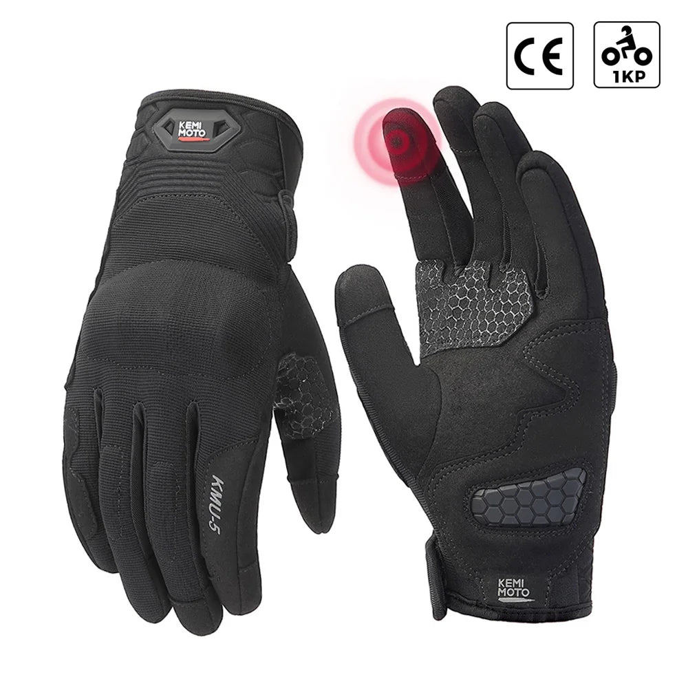 Motorcycle Gloves CE Riding Gloves Knuckle Touchscreen