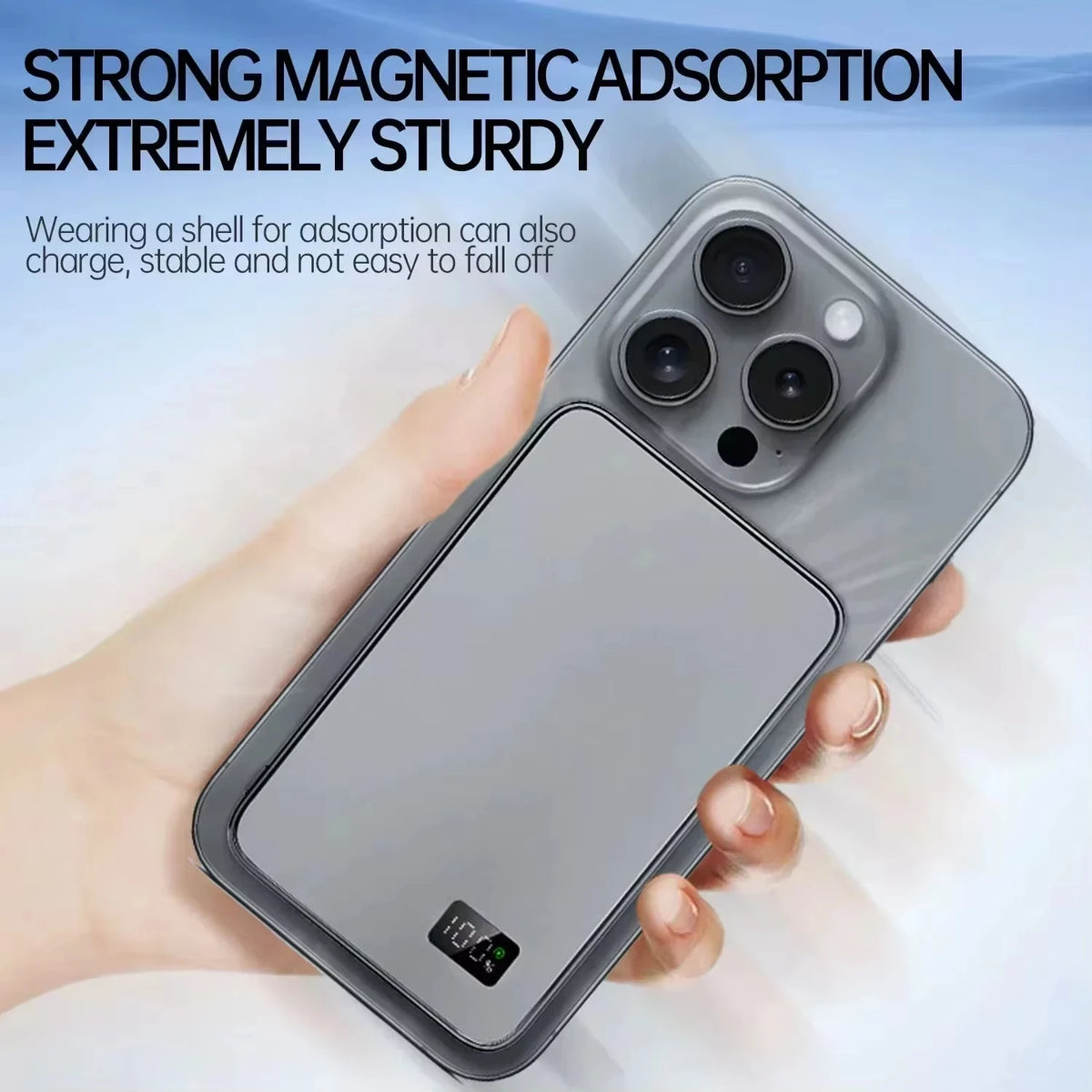 Lenovo 50000mAh Magnetic Wireless Power Bank PD22.5W Fast Charging Magsafe External Battery For iPhone Samsung