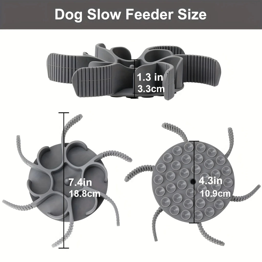 Pet Feeder Plugin Powerful Suction Cup Slow Food Anti Choking Bowl Convenient Easy Clean Extended Dogs Eating Time Pet Supplies
