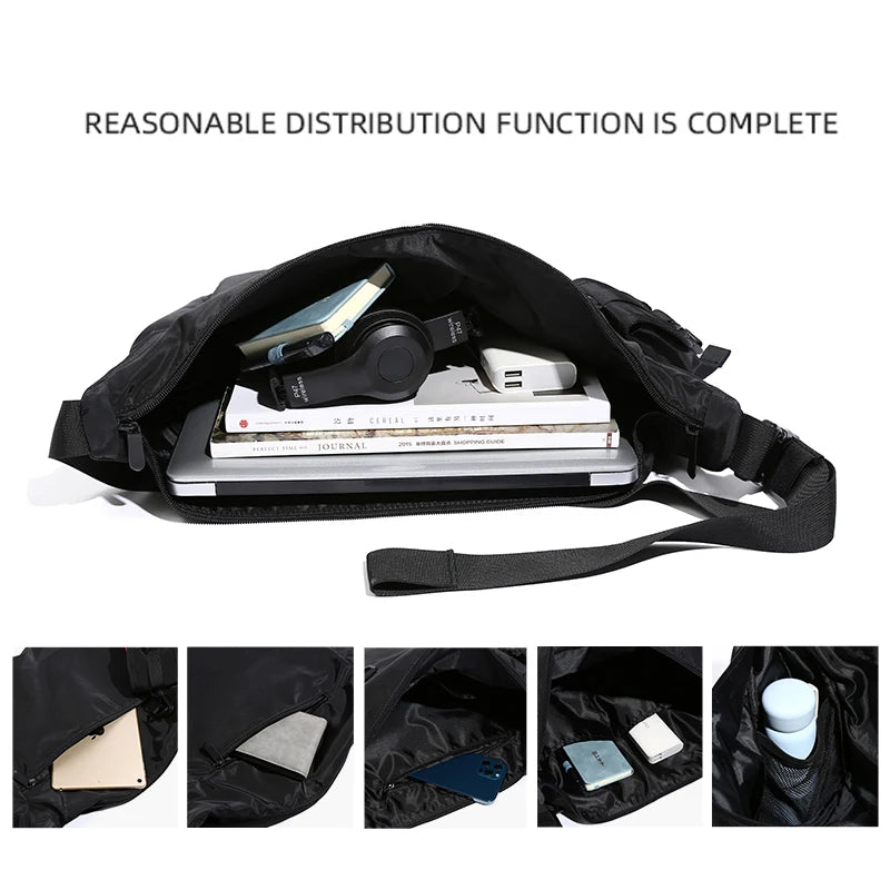 MOYYI INS Korean Style Men Messenger Bags Women Travel Casual Large