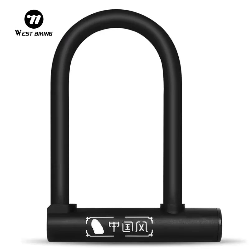 WEST BIKING Bike Lock Anti-theft Bicycle U Lock MTB Road Mountain Bicycle Accessories U-Locks Cycling Steel Security Bike Locks