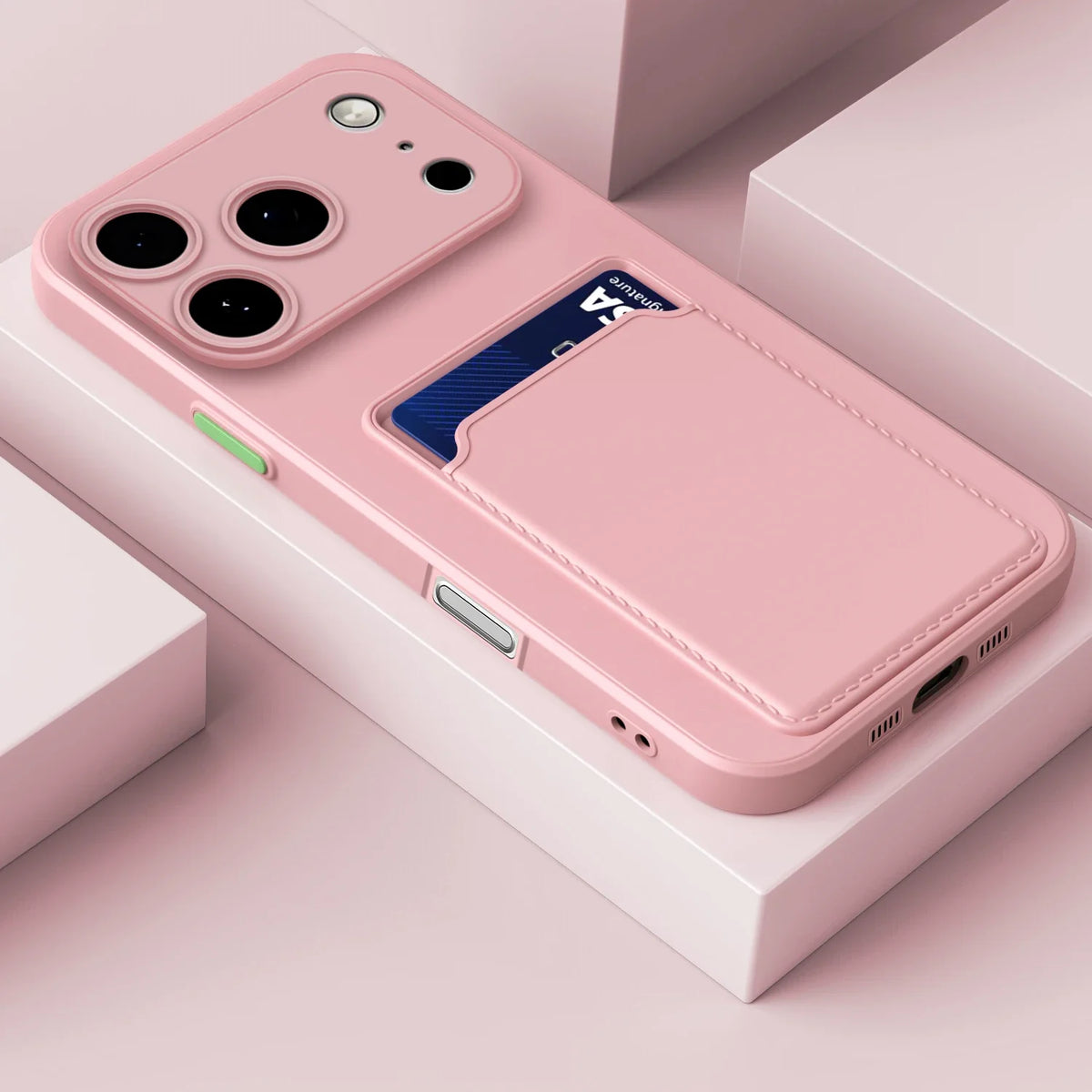 Soft Silicone Wallet Card Holder Phone Case for iPhone 17 Air 16 15 14 Plus 13 12 Mini 11 Pro 16E XS Max XR Slot Bag Back Cover