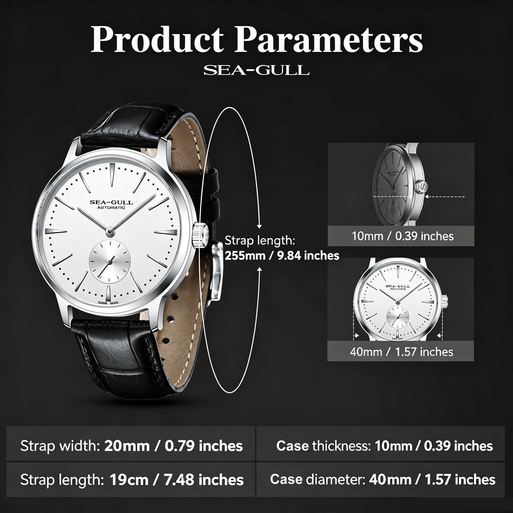 Seagull New Business Watch Men's Mechanical Wristwatches 50m Waterproof