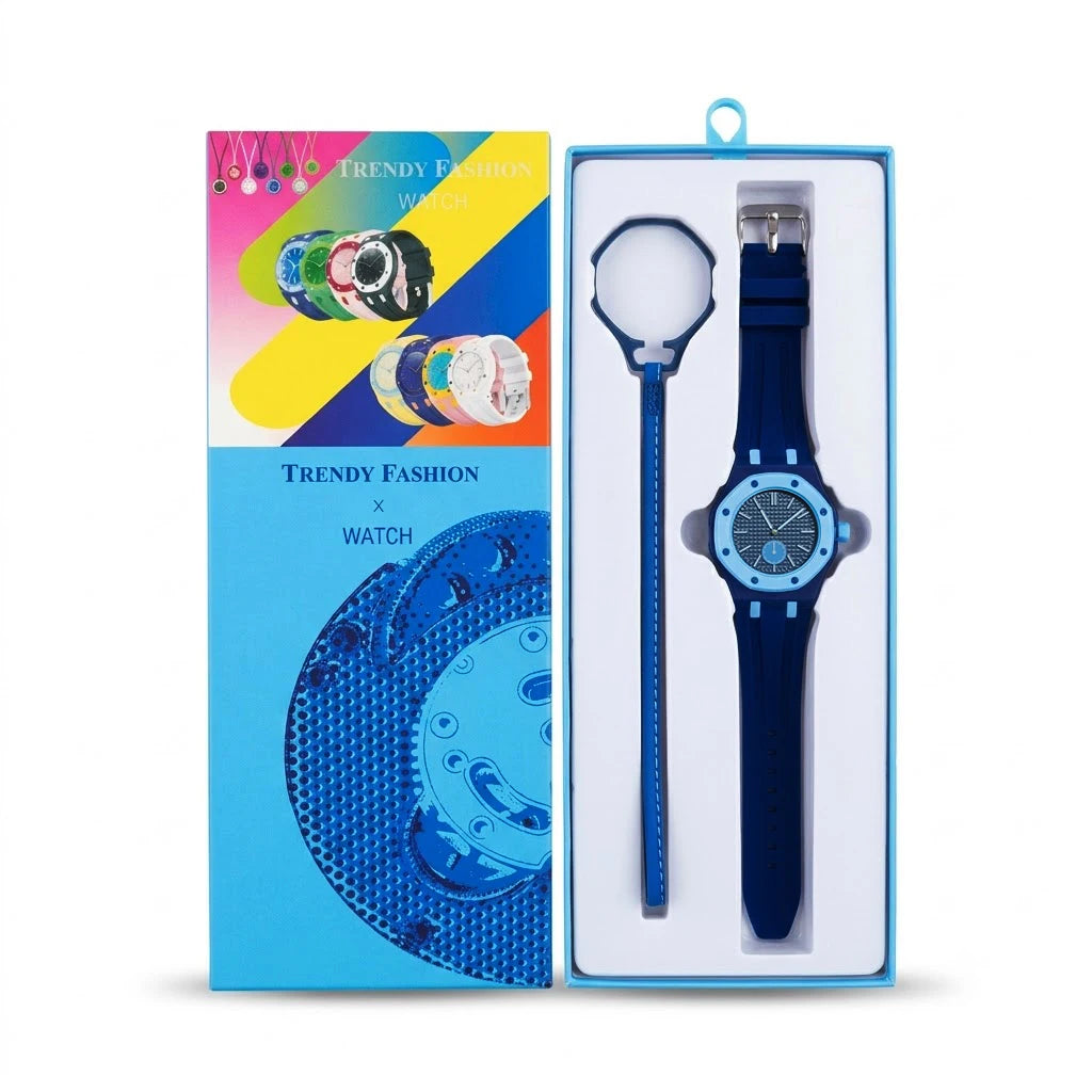 Hot Selling Pocket Quartz Watch Octagonal Pop Style Neck Movement Candy Color Niche Personality Removable Rubber strap Watch