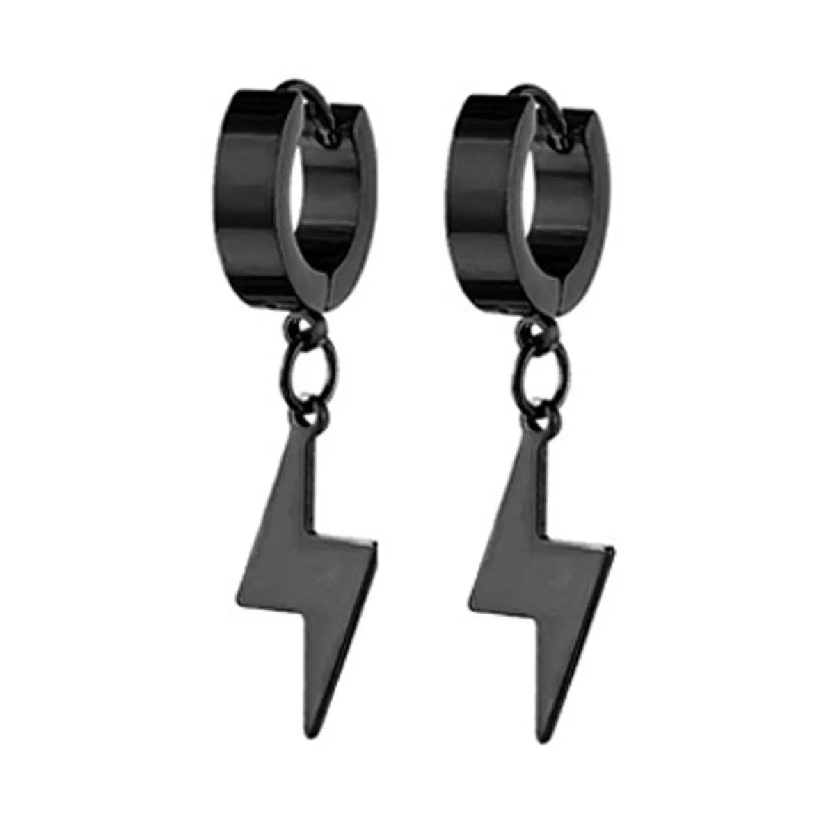 22 piece black men's earring set stainless steel small hug circle earrings cross studs and earrings